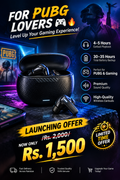 Premium Wireless Gaming Earbuds | 4–5 Hours Playback | PUBG & Gaming