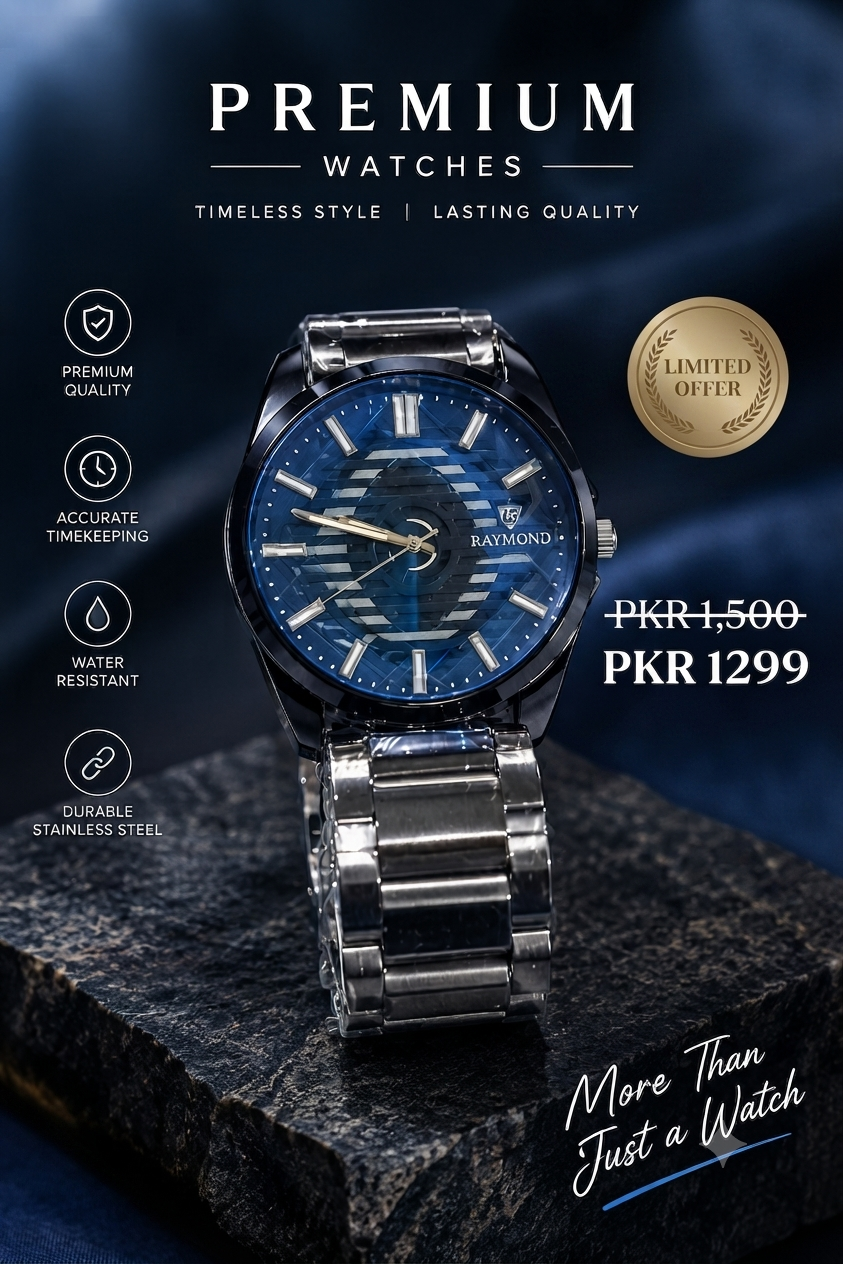 Premium Stainless Steel Strap Watch